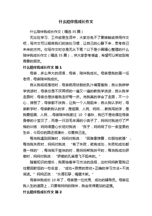 什么陪伴我成长作文