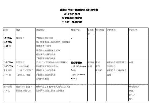 中四级教学大纲2010-2011-香港四邑商工总会陈南昌纪念中学