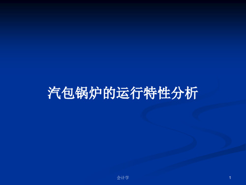 汽包锅炉的运行特性分析PPT教案