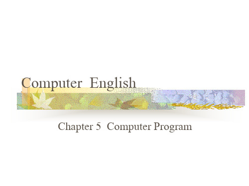 计算机专业英语二Computer Program