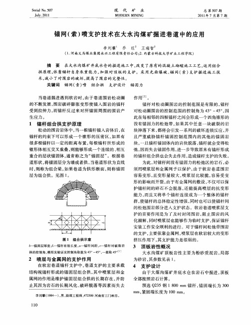 锚网(索)喷支护技术在大水沟煤矿掘进巷道中的应用