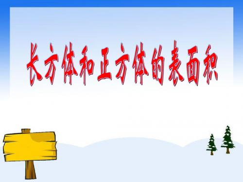 长方体和正方体的表面积ppt课件
