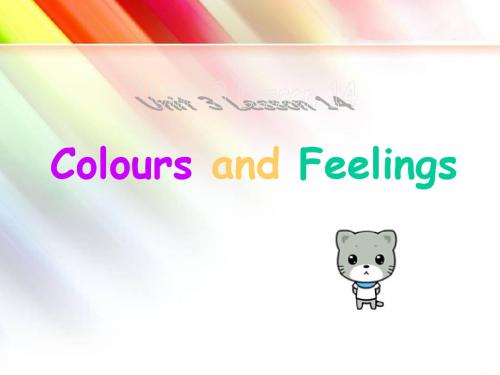 Unit 3 Lesson 14 Colours and Feelings