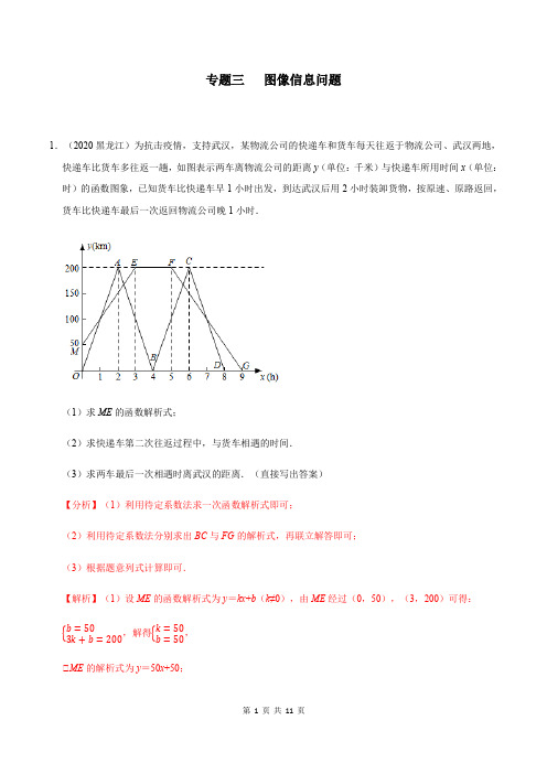 专题三   图像信息问题-2021年中考数学二轮复习之重难热点提分专题(解析版)