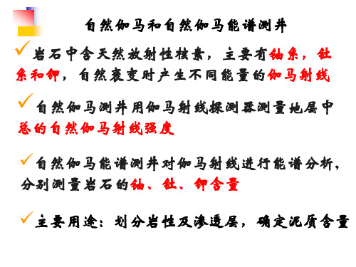 第七章自然伽马测井课堂课资