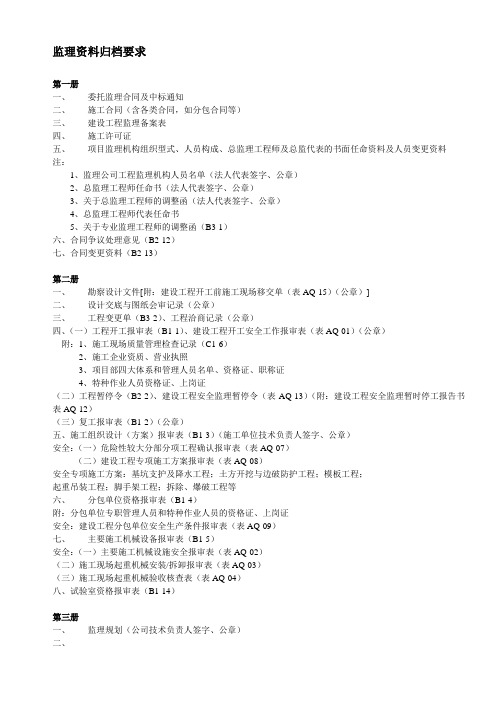 监理资料报验及附件