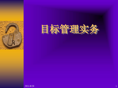 目标管理实务PPT课件