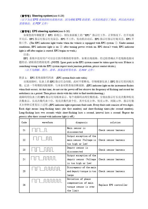 EPS系统维修手册