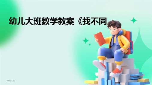 幼儿大班数学教案《找不同(2024)