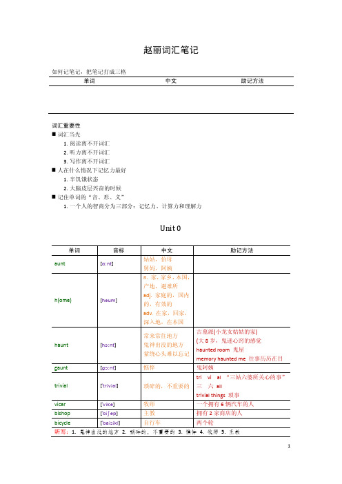 赵丽词汇5500_彩色讲义