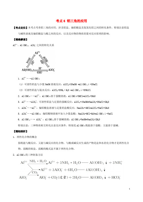 高中化学最困难考点系列考点铝三角的应用新人教必修