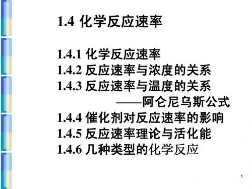 大学化学第一章4节化学反应速率