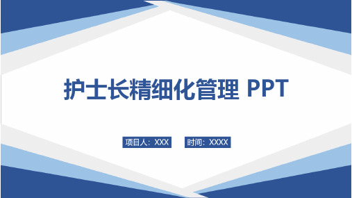 护士长精细化管理 PPT