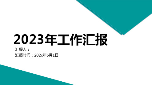 工作汇报 年终总结PPT模版