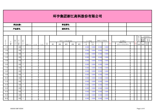 尺寸报告模板