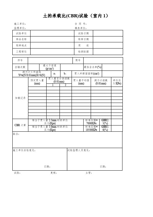 土的承载比(CBR)试验