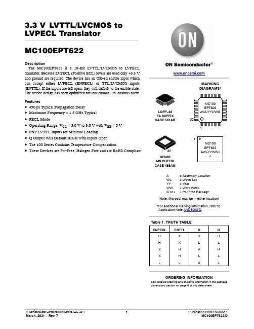 MC100EPT622-D   3.3 V