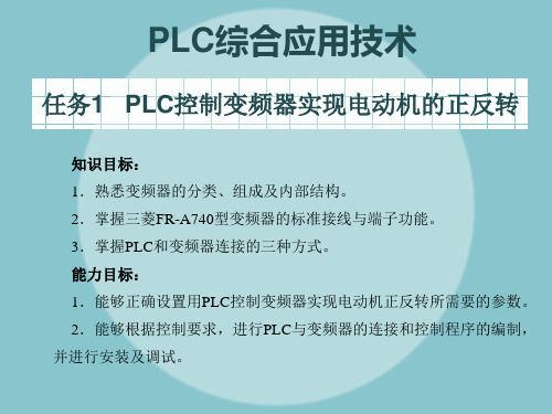 【精品课件】任务1   PLC控制变频器实现电动机的正反转【共22张】