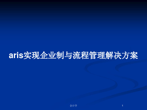 aris实现企业制与流程管理解决方案PPT教案