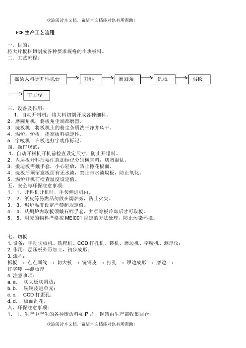 比较全的PCB生产工艺流程介绍