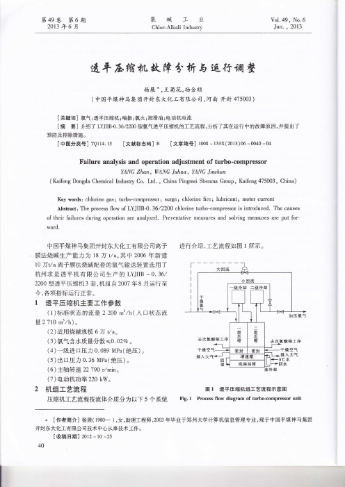 透平压缩机故障分析与运行调整