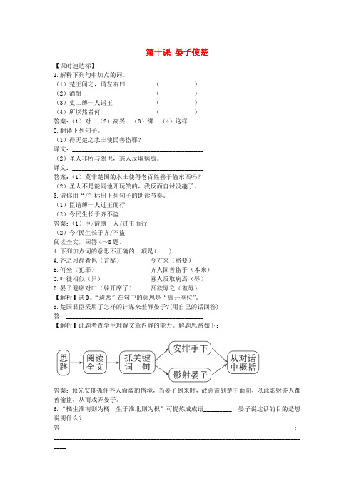 八年级语文上册《晏子使楚》同步 苏教版