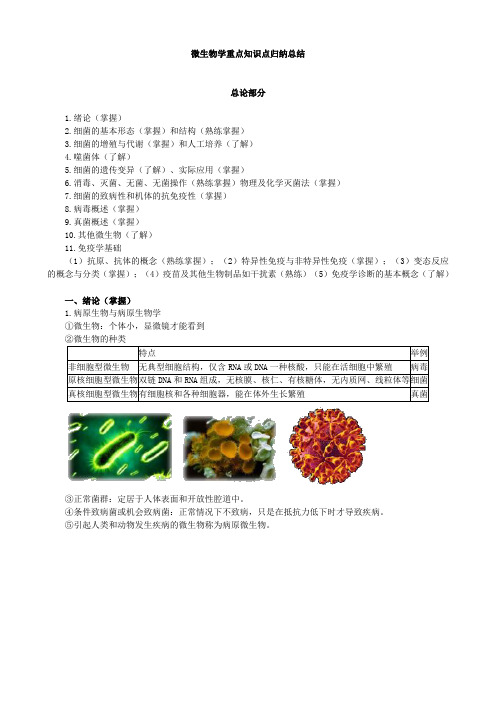 微生物学重点知识点归纳总结