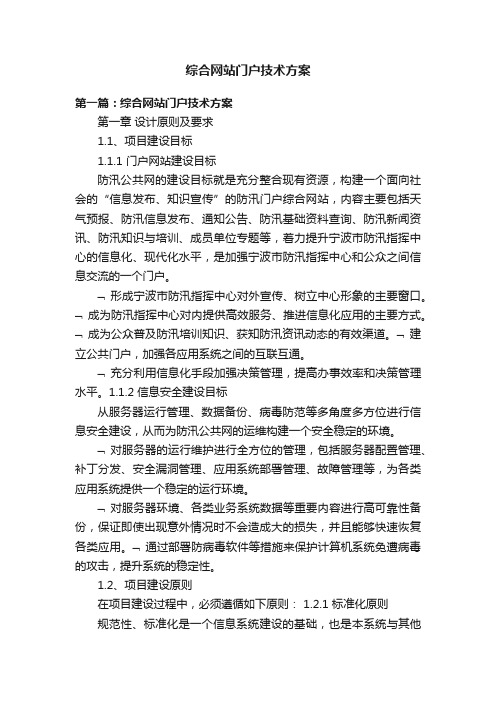 综合网站门户技术方案