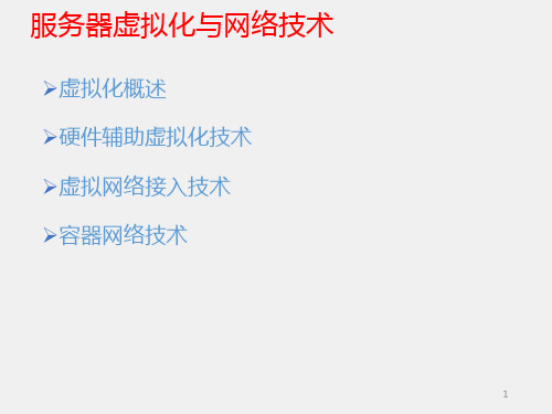 云计算网络课件第3章服务器虚拟化与网络技术