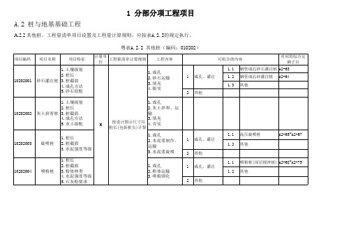 广东省建筑工程工程量清单计价指引