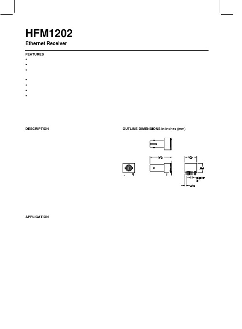 HFM1202 Ethernet Receiver 数据手册说明书