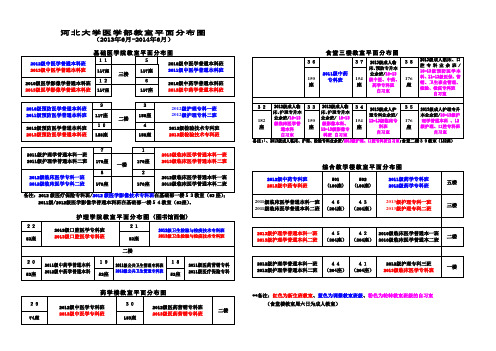 河北大学医学部教室平面分布图