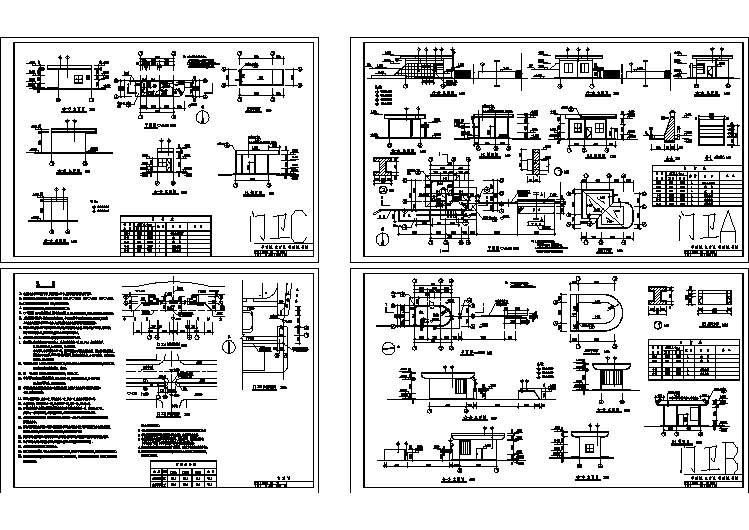 实用的门卫完整规划CAD平立面图大样图