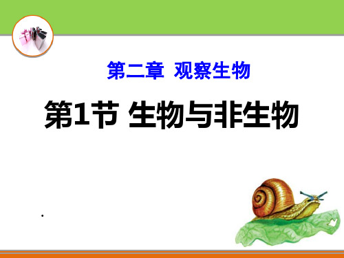 浙教版科学七年级上册第二章一、生物与非生物(吴)PPT课件