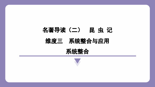 第五单元名著导读《昆虫记》系统整合与应用系统整合课件-统编版语文八年级上册