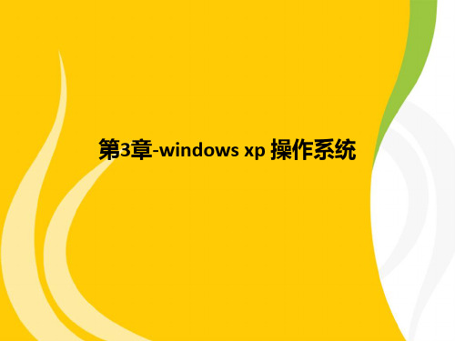 第3章-windows-xp-操作系统PPT课件