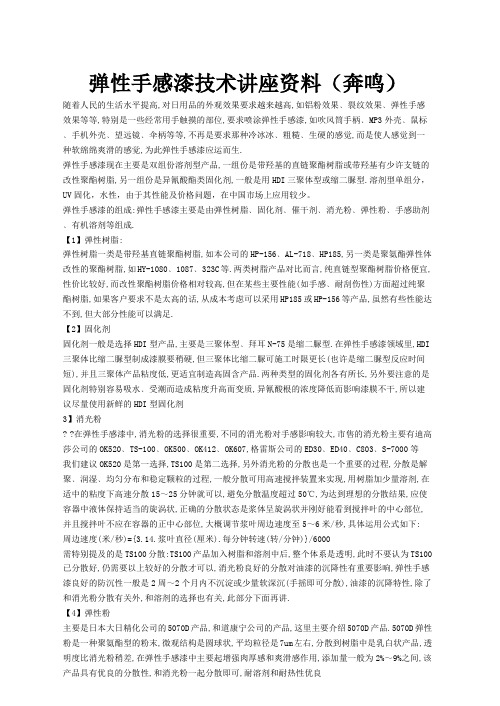 弹性手感漆技术讲座资料