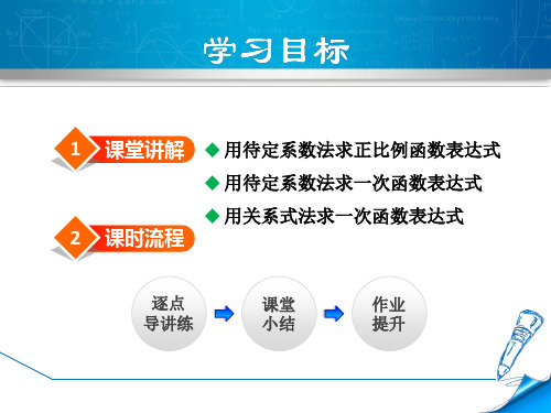 冀教版八年级数学下册213用待定系数法确定一次函数表达式课件