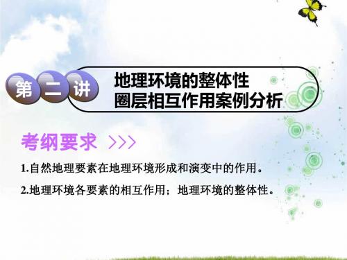 高中新创新一轮复习地理鲁教版课件：第1部分 第三单元 第二讲 地理环境的整体性 圈层相互作用案例分析