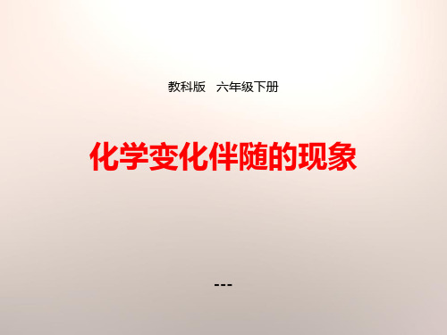 化学变化伴随的现象-PPT课件