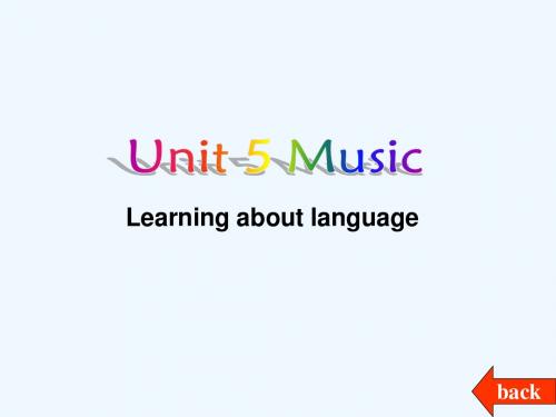 人教版必修二Unit 5《Music》ppt课件1