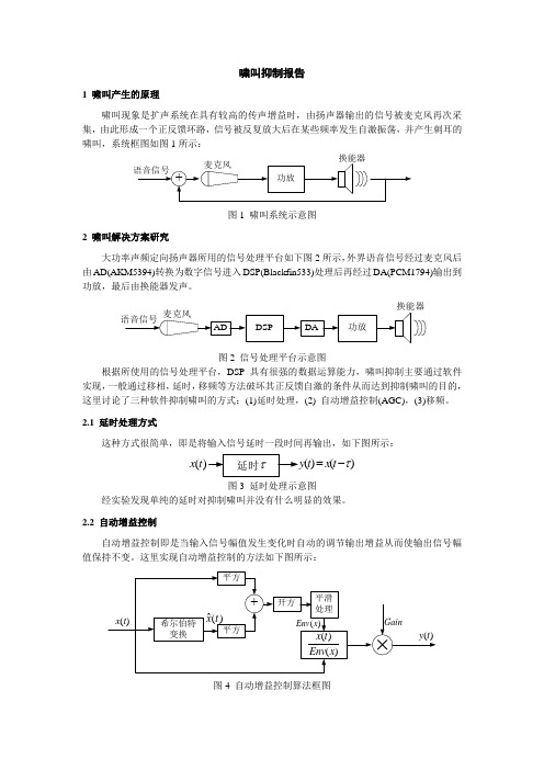 啸叫抑制调研