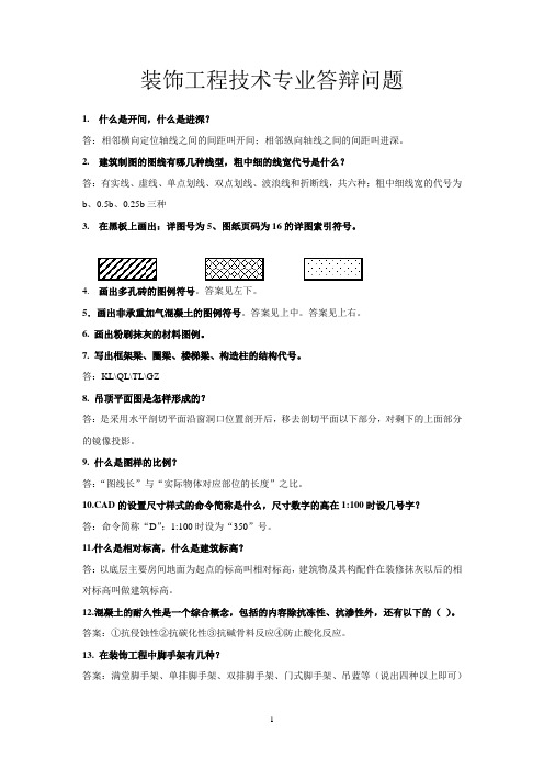 装饰工程技术专业答辩问题