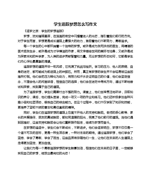 学生追踪梦想怎么写作文