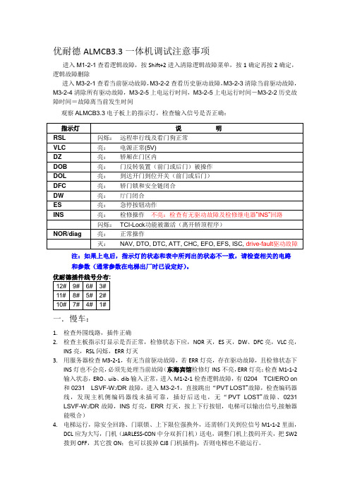 优耐德ALMCB3.3调试注意事项 (2)