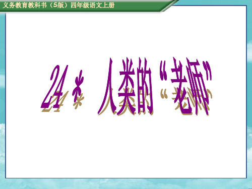 S版四年级语文上册24   人类的“老师”  课件