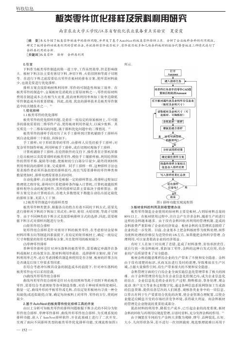 板类零件优化排样及余料利用