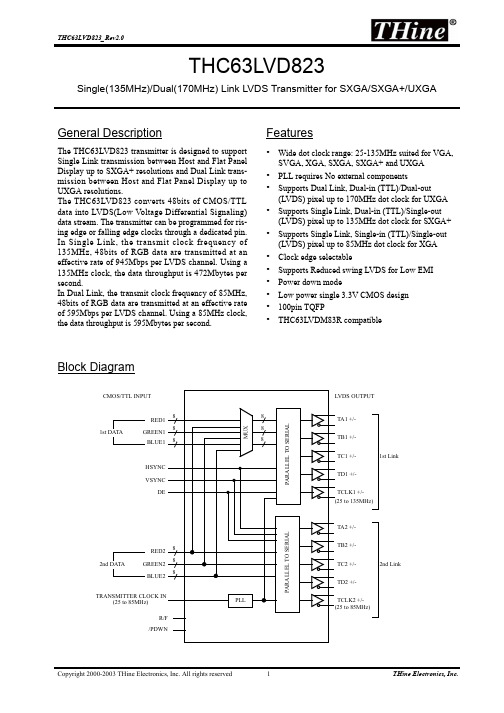 THC63LVD823中文资料