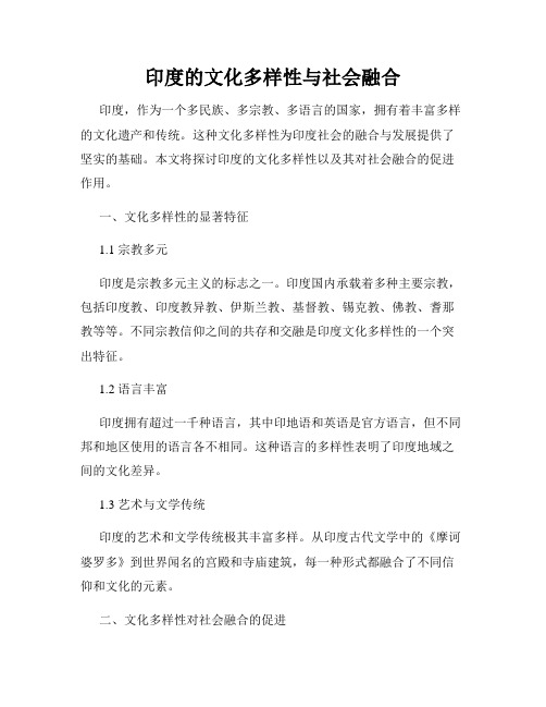 印度的文化多样性与社会融合