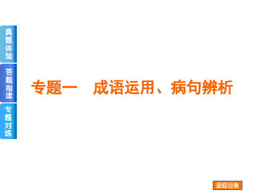 成语运用、病句辨析